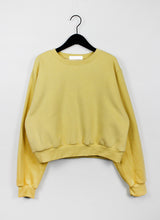 カラーリーズクロップスウェットシャツ/Color Raised Crop Sweatshirt [ Yellow ]