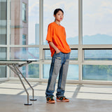 エンボシングスクリプトロゴショートスリーブTシャツ ORANGE