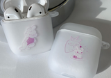 デヘットクリームバニーAirPodsケース / Dehette cream bunny AirPods case