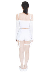 2ウェイチョーカーウォーターショートパンツ/Two-way choker water short pants (white)