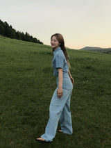 Horizon denim set up pants
