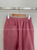 soft wool string jogger wide pants