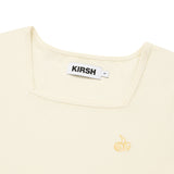 スモールチェリースクエアネッククロップTシャツ / SMALL CHERRY SQUARE NECK CROP T-SHIRT [IVORY]