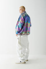 WDフューチャーリフレクティブトラックパンツ / BSR2223FWPT040 WD FUTURE REFLECTIVE TRACK PANTS WHITE