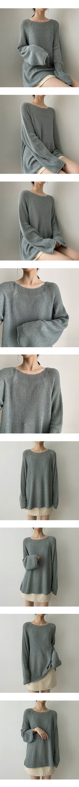 Hwiby Lip Round Long Sleeve Knitwear