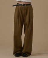 OBLIQUE LINE WIDE PANTS(BELT SET)
