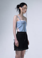 Denim Ribbon Shorts