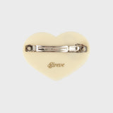 LOGO HEART BARRETTE_CREAM