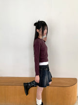 ミシェルディープツイストケーブルラウンドニット
