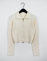 モモ2ウェイニットジップアップ / Momo 2 way knit zip-up (4color)