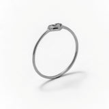 Open heart ring silver