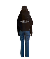 プリントクロップドフーディ / Print Cropped Hoodie-BLACK