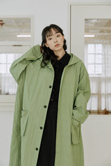 unisex long hood coat bright khaki