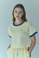 コントラストレグランクロップTシャツ