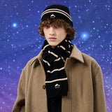 ドルフィンストライプニットマフラー / Dolphin stripe knit muffler