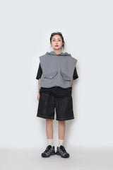 ワシショフードポケットベスト / WASHIHO hooded pocket vest
