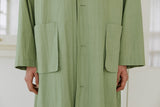 unisex long hood coat bright khaki
