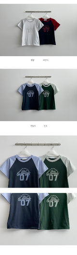 スターカラードラグラン半袖Tシャツ / Star Colored Raglan Short Sleeve Tee