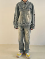 Zipper denim jacket 