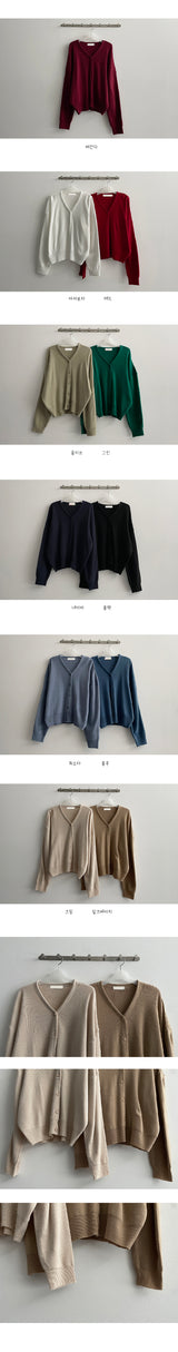 オツVニットカーディガン / Otsu V-Knit Cardigan