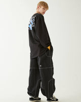 ドリームイズノーウェアオーバーサイズTシャツ/DREAM IS NOWHERE LS OVERSIZED T-SHIRT BLACK