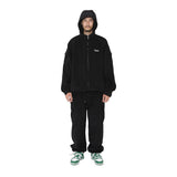 CORDUROY HOOD JACKET BLACK