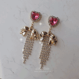 パーティーリボンプリンセスピアス / Party Ribbon Princess Piercing - Rosepink