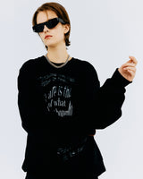 スウィングタイポスウェットシャツ/SWING TYPO SWEATSHIRT-CHARCOAL