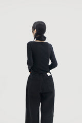 シンプルスカーフTシャツ / Simple scarf T-shirt (3color)