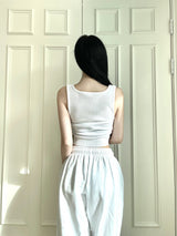 ハートクロップスリ－ブレス/845. Heart crop sleeveless (2color)
