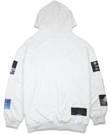 スペースグラフィック_フードスウェットシャツ/ Space_Graphic Hooded Sweatshirt WHITE (6613180448886)