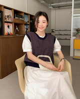 ビンテージパターンニットベスト (4color) (6684414214262)