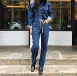 ルーズフィットバックレーベルポイントダークデニムジャケット/LOOSE FIT BACK LABEL POINT DARK DENIM JACKET [17707]