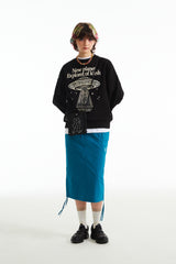 ウィティーバニープラネットエクスプローラースウェットシャツ／WITTY BUNNY PLANET EXPLORER SWEATSHIRT V1 [BLACK]