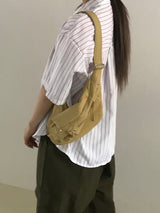 パステルストライプハーフシャツ
