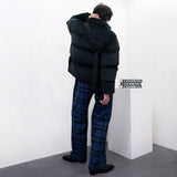 [Unisex] 2wayベルベットショートダウンジャケット