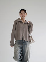 2WAYハイネックニットジップアップ / Two-way high-neck knit zip-up (2color)