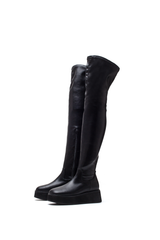 Platform Long Boots(Black)