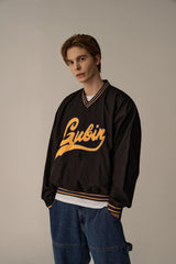 RETRO V-NECK NYLON PULLOVER (BLACK)