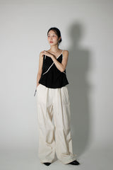 ブラックラインスリーブレスブラウス / black line sleeveless blouse