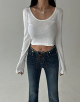 Basic Double-Sided Cropped T-shirt