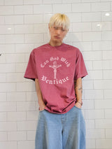 VENTIQUE ピグメントジーザス半袖Tシャツ