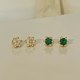 マッシュルームピアス グリーンナノ