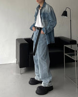 MONTH Brush Denim Shirt Jacket