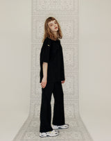 YELLOW TAP OVERSIZED T-SHIRT BLACK (6691422273654)