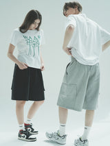 バミューダワイドカーゴパンツ / P1013 BERMUDA WIDE CARGO PANTS_GRAY