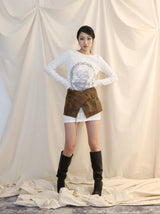 ベルトラップスカート/BELT WRAP SKIRT[brown]