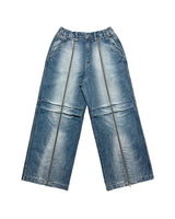 ロングジッパー デニムパンツ / Long Zipper Denim Pants (Blue)