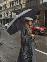 [WOOL 50%/MADE] wool maxi trench mac coat