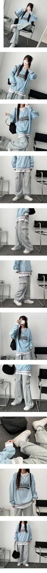 Ascending color V sweatshirt
